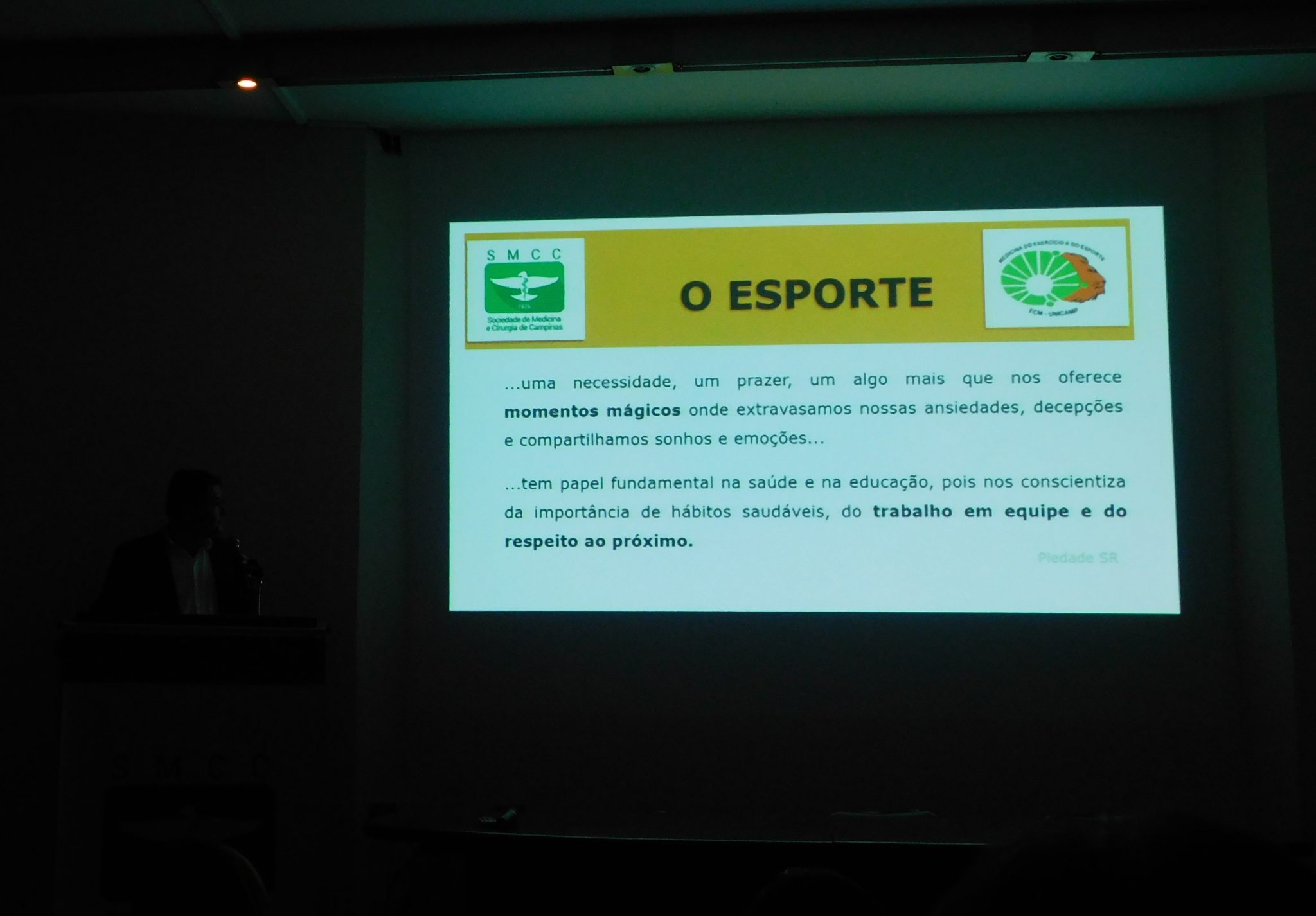 reuniao do departamento de medicina esportiva da sociedade de medicina e cirurgia de campinas coordenador sergio rocha piedade