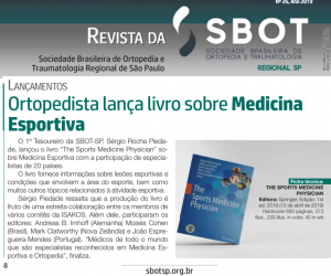 Revista da SBOT SP ed. 26 divulga o livro “The Sports Medicine Physician”