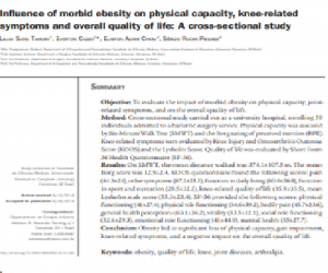 Influence of morbid obesity on physical capacity, knee-related symptoms and overall quality of life: A cross-sectional study