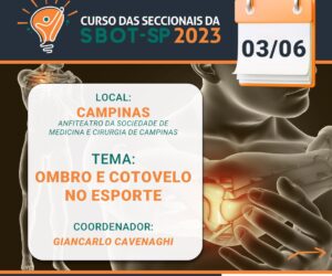 Dr. Piedade, presidente da SBOT-SP 2023, organiza seu 1º Curso na Seccional Campinas.